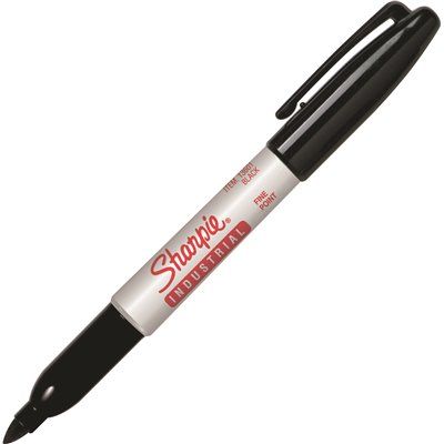 FD.Sharpie INDUSTRIAL PERMANENT MARKER, FINE POINT, BLACK, DOZEN