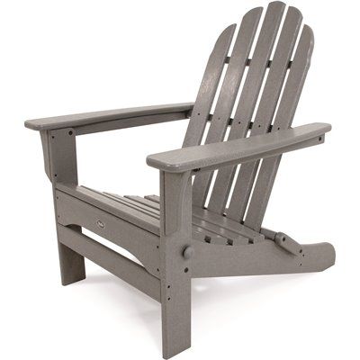 FD.Trex Outdoor Furniture Cape Cod Stepping Stone Folding Plastic Adirondack Chair