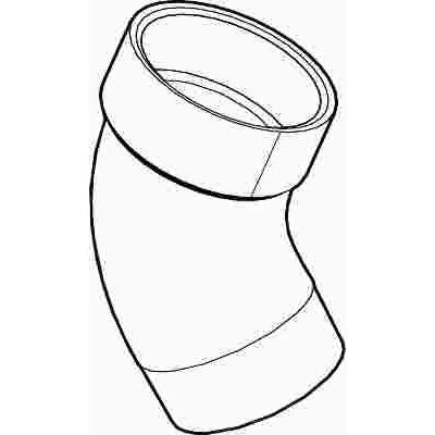 NIBCO 1-1/2 in. PVC DWV 45-Degree Spigot x Hub Street Elbow