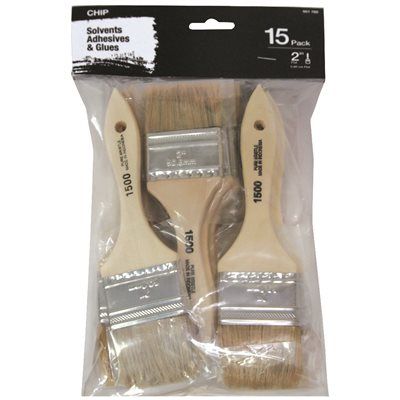 2 in. Flat Chip Brush Set (15-Pack)