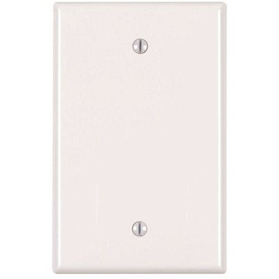 1-Gang Midway Blank Plate, White