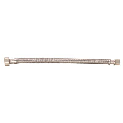 DURAPRO™ BATHROOM WATER SUPPLY LINE, 3/8 IN. COMP X 1/2 IN. FIP X 12 IN., STAINLESS STEEL, LEAD