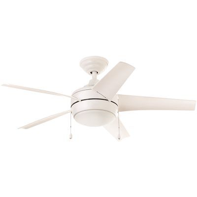 Home Decorators Collection Windward 44 in. LED Matte White Ceiling Fan with Light Kit
