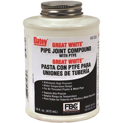 Oatey 16 oz. Pipe Joint Compound with PTFE, Great White