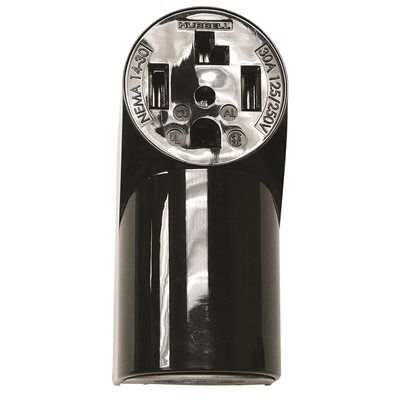 RANGE AND DRYER RECEPTACLE SURFACE MOUNT 30 AMPS 3 POLE 4 WIRE BLACK