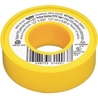 Oatey 1/2 in. x 260 in. Yellow Thread Sealing PTFE Plumber&#39;s Tape