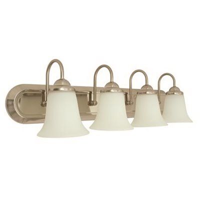 4-Light Brushed Nickel LED Vanity Fixture