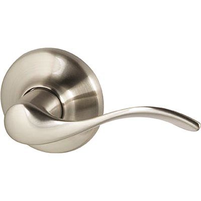 KWIKSET BALBOA PASSAGE LEVER, SATIN NICKEL