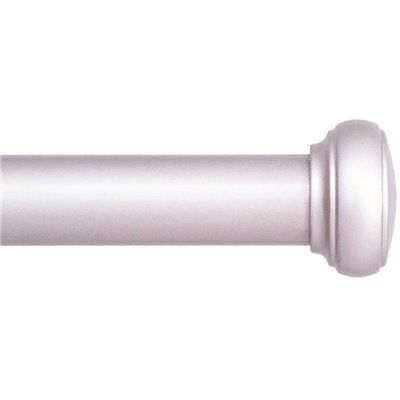 FD.Kenney Weaver 72 in. - 144 in. Adjustable Single Indoor/Outdoor Curtain Rod 1 in. Diameter
