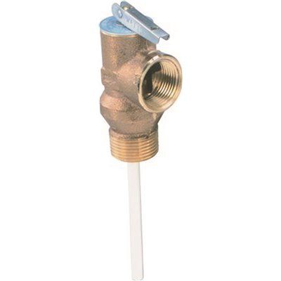 WATTS TEMPERATURE AND PRESSURE RELIEF VALVE, 3/4 IN., LEAD FREE