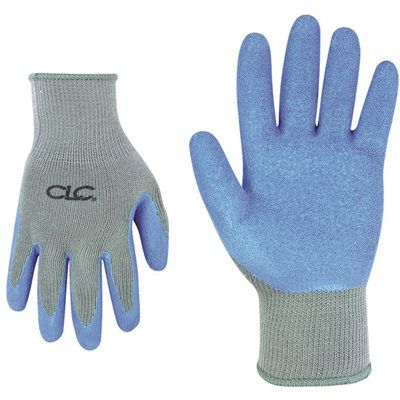 Custom LeatherCraft CLC LATEX DIP GRIPPER GLOVES WITH ELASTICIZED KNIT WRISTS, LARGE