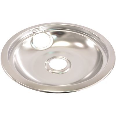 ELECTRIC RANGE DRIP PAN FITS WHIRLPOOL® RANGES, CHROME, 8 IN.