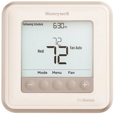 HONEYWELL® T6 PRO PROGRAMMABLE THERMOSTAT, 2 HEAT / 1 COOL HEAT PUMP OR 1 HEAT / 1 COOL CONVENTI