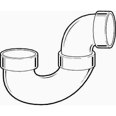 DWV PVC P-TRAP, 1-1/2 IN.