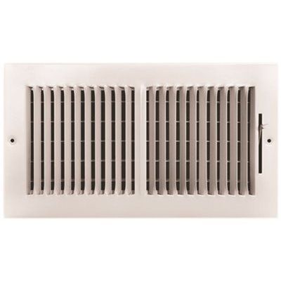 TRUAIRE 2-WAY STEEL WALL / CEILING REGISTER, 12 IN. X 6 IN., WHITE
