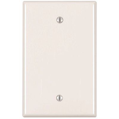 Leviton 1-Gang Midway Blank Nylon Wall Plate, White (10-Pack)