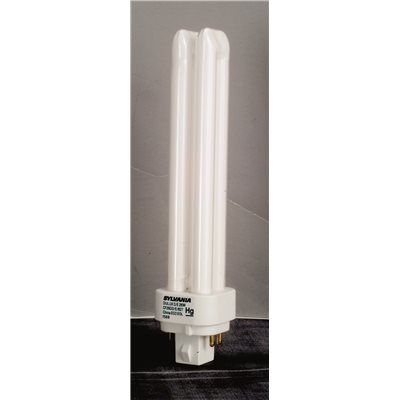 SYLVANIA DULUX® D ECOLOGIC® PL TYPE COMPACT FLUORESCENT LAMP, T4X2, DUAL TUBE, 9 WATT, 3500K, G2