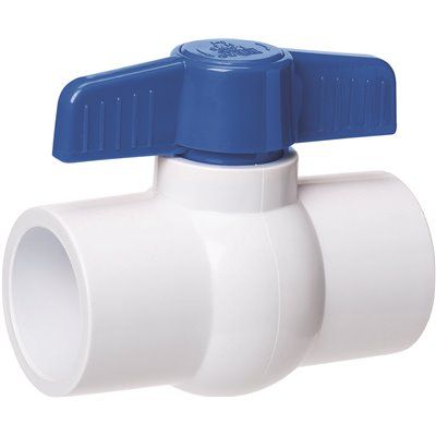 Everbilt 1-1/2 in. Solvent x 1-1/2 in. Solvent Schedule 40 PVC Ball Valve