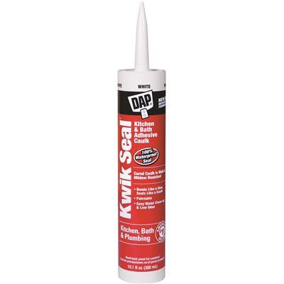 DAP® KWIK SEAL KITCHEN &amp; BATH ADHESIVE CAULK, WHITE, 10.1 OZ.