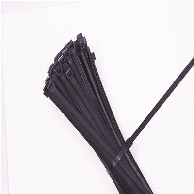 Commercial Electric 14 in. 50LB UV Black Cable Tie (100-Pack)
