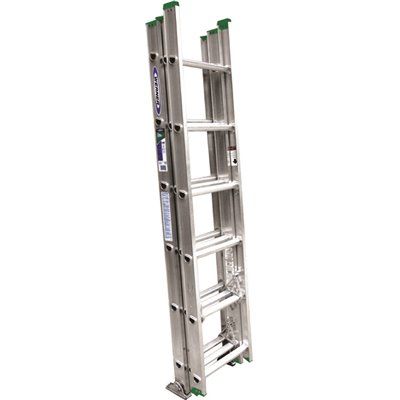 FD.Werner 16 ft. Aluminum 3 Section Compact Extension Ladder with 225 lbs. Load Capacity Type