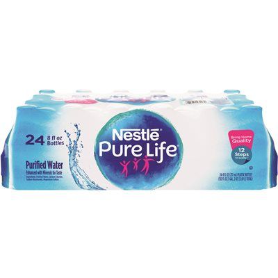 FD.Pure Life Purified Water, 8 fl. oz. Bottle (24/Case)