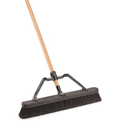 FD.Libman 24 in. Smooth Surface Industrial Push Broom with Brace and Handle