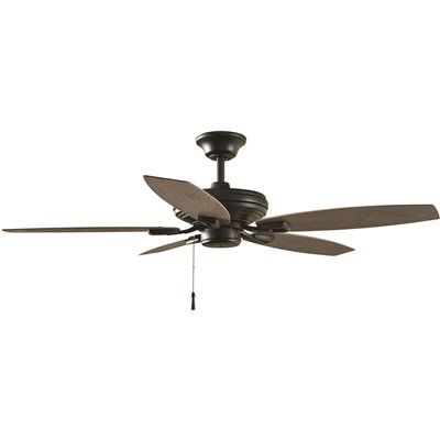 Hampton Bay North Pond 52 in. LED Outdoor Matte Black Ceiling Fan with Light