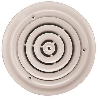 TruAire 8 in. White Round Ceiling Diffuser (Duct Opening Measurement)