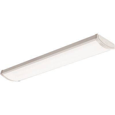 FD.Lithonia Lighting Contractor Select 4 ft. 5000 Lumens Integrated LED Dimmable White Wrapar