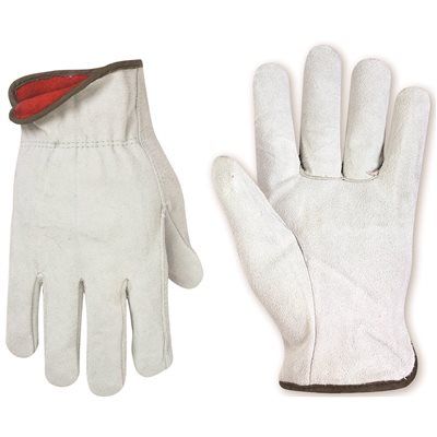Custom LeatherCraft Large Winter Split Cowhide Driver Work Gloves (1-Pair)