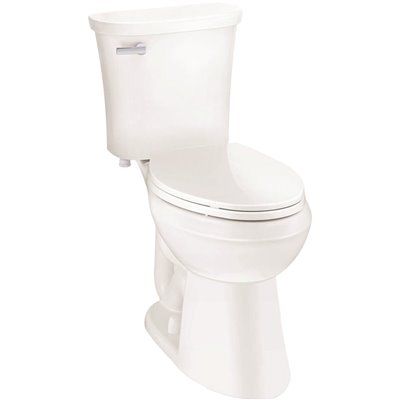 Premier Power Flush 2-piece 1.28 GPF Single Flush Elongated Toilet in White Seat Included