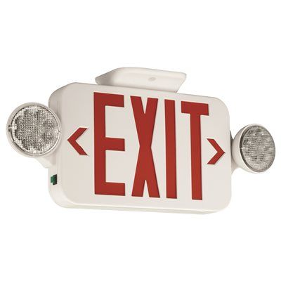 Compass CC 4-Watt Integrated LED White Combination Exit/Emergency Light with Ni-MH Battery and R