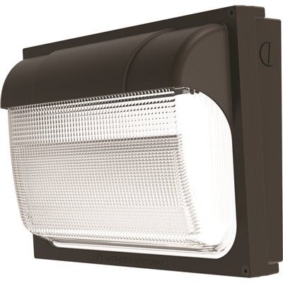 Contractor Select TWX2 250-Watt Equivalent Integrated LED Dark Bronze Wall Pack Light, Adjustabl