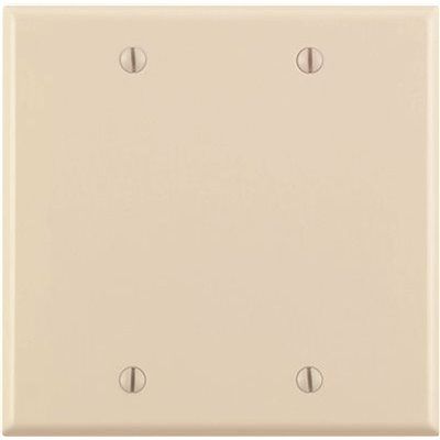Leviton Almond 2-Gang Blank Plate Wall Plate (1-Pack)