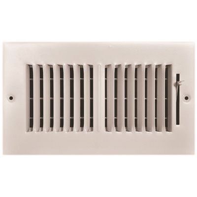 TRUAIRE 2-WAY STEEL WALL / CEILING REGISTER, 8 IN. X 4 IN., WHITE