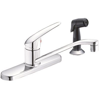 CLEVELAND FAUCET GROUP Cornerstone Single-Handle Side Sprayer Kitchen Faucet in Chrome
