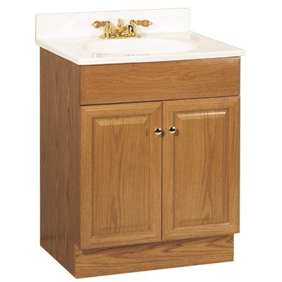 24 X 18 Oak Finish 2 Door Vanity