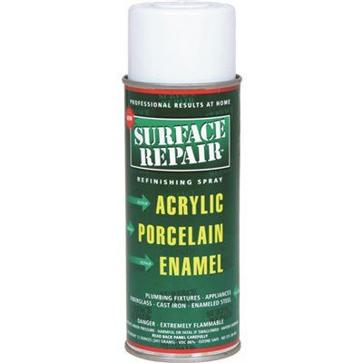 SURFACE REPAIR REFINISHING SPRAY- PLUMBING FIXTURES 12 OZ., WHITE