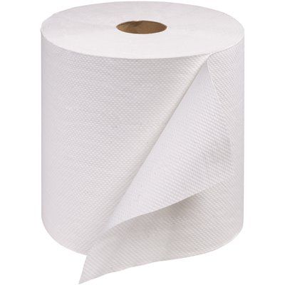 RENOWN® HARD ROLL TOWELS, WHITE, 8 IN. X 800 FT., 6 ROLLS PER CASE