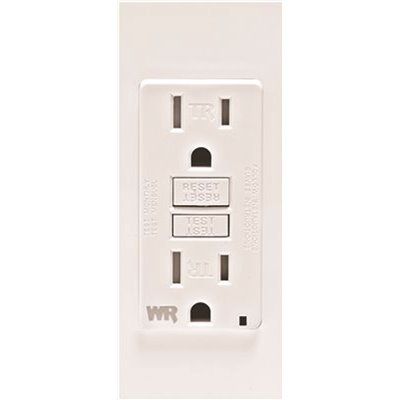 LEVITON® SMARTLOCKPRO® WEATHER &amp; TAMPER-RESISTANT DUPLEX GFCI RECEPTACLE WITH LED, WHITE, NEMA 5