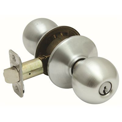 Schlage Orbit Satin Chrome Keyed Entry Door Knob