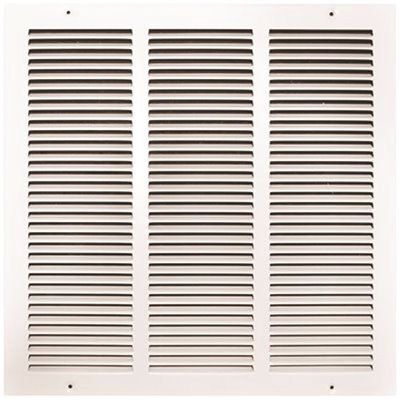 TruAire 16 in. x 16 in. White Stamped Return Air Grille