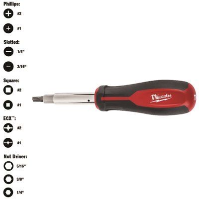 MILWAUKEE MULTI TIP SCREWDRIVER 11-IN-1