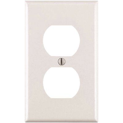 Leviton 1-Gang White Duplex Outlet Wall Plate (10-Pack)