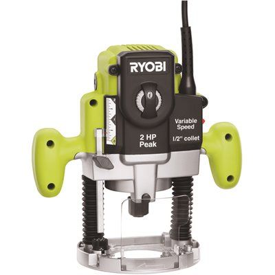 FD.RYOBI 10 Amp 2 HP Plunge Base Corded Router