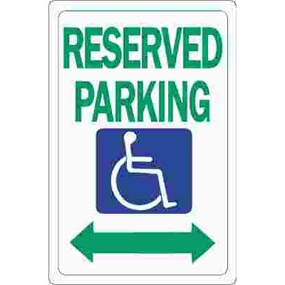 NEW ALUMINUM RESERVED HANDICAPP PARKING
