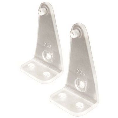 Designer&#39;s Touch Clear 1-1/2 in. Hold Down Bracket for 2 in. Faux Wood Blinds (2 Per Pack)
