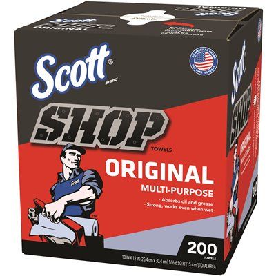 SCOTT® SHOP TOWELS IN DISPENSER BOX BLUE 200 PER PACK