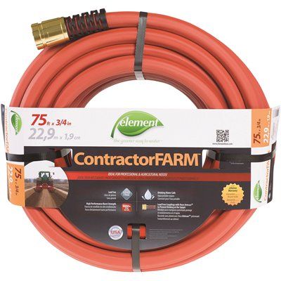 SWAN® ELEMENT™ CONTRACTOR FARM HOSE, 3/4 IN. X 75 FT. BRICK